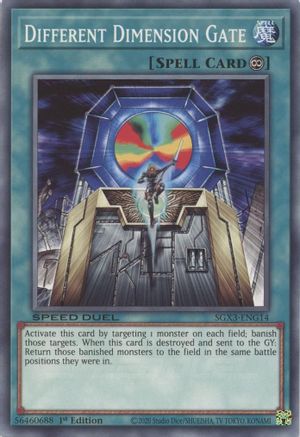 Different Dimension Gate (G) (SGX3-ENG14) - Speed Duel GX: Duelists of Shadows 1st Edition - Premium Yugioh Single from Konami - Just $0.25! Shop now at Game Crave Tournament Store
