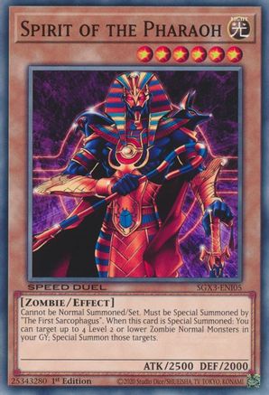 Spirit of the Pharaoh (SGX3-ENI05) - Speed Duel GX: Duelists of Shadows 1st Edition - Premium Yugioh Single from Konami - Just $0.25! Shop now at Game Crave Tournament Store