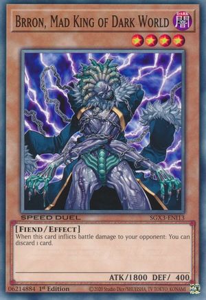 Brron, Mad King of Dark World (SGX3-ENI13) - Speed Duel GX: Duelists of Shadows 1st Edition - Premium Yugioh Single from Konami - Just $0.26! Shop now at Game Crave Tournament Store