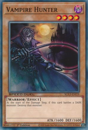 Vampire Hunter (SGX3-ENI19) - Speed Duel GX: Duelists of Shadows 1st Edition - Premium Yugioh Single from Konami - Just $0.23! Shop now at Game Crave Tournament Store