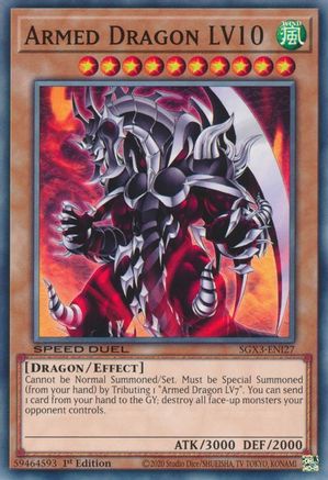 Armed Dragon LV10 (SGX3-ENI27) - Speed Duel GX: Duelists of Shadows 1st Edition - Premium Yugioh Single from Konami - Just $0.25! Shop now at Game Crave Tournament Store