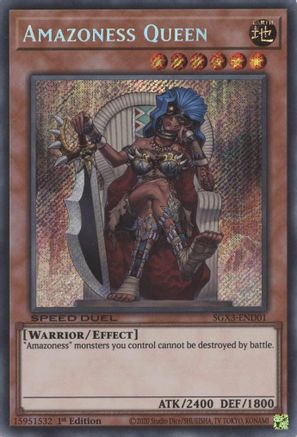 Amazoness Queen (Secret Rare) (SGX3-END01) - Speed Duel GX: Duelists of Shadows 1st Edition - Premium Yugioh Single from Konami - Just $3.15! Shop now at Game Crave Tournament Store