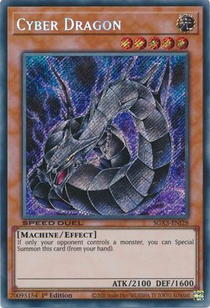 Cyber Dragon (Secret Rare) (SGX3-ENI28) - Speed Duel GX: Duelists of Shadows 1st Edition - Premium Yugioh Single from Konami - Just $1.77! Shop now at Game Crave Tournament Store