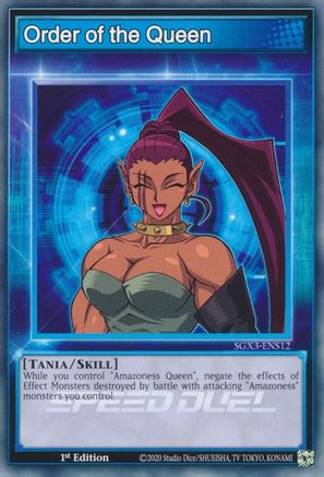 Order of the Queen (SGX3-ENS12) - Speed Duel GX: Duelists of Shadows 1st Edition - Premium Yugioh Single from Konami - Just $0.25! Shop now at Game Crave Tournament Store