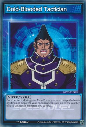 Cold-Blooded Tactician (SGX3-ENS19) - Speed Duel GX: Duelists of Shadows 1st Edition - Premium Yugioh Single from Konami - Just $0.24! Shop now at Game Crave Tournament Store