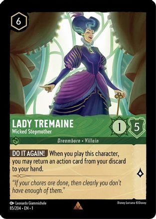 Lady Tremaine - Wicked Stepmother (85/204) - The First Chapter Cold Foil - Premium Lorcana Single from Disney - Just $0.32! Shop now at Game Crave Tournament Store