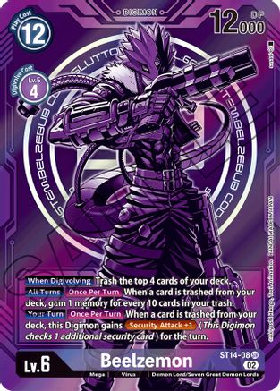 Beelzemon - ST14-08 (Alternate Art) (ST14-08) - Starter Deck 14: Beelzemon Advanced Deck Set Foil - Premium Digimon Single from Bandai - Just $143.23! Shop now at Game Crave Tournament Store