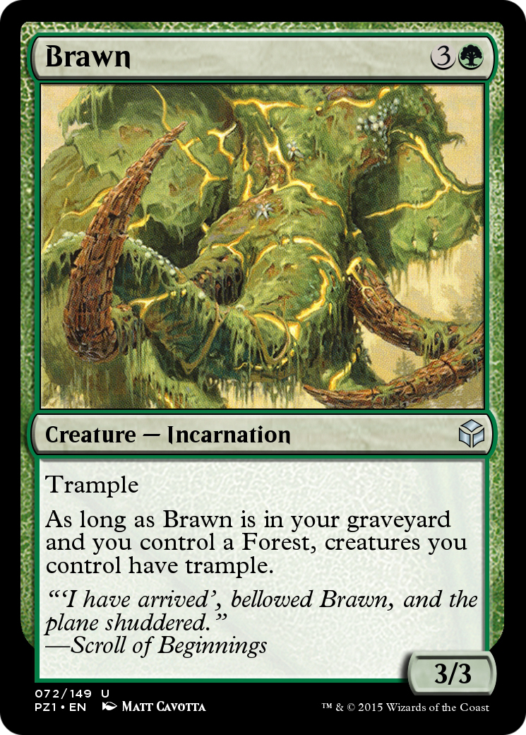 Brawn (PZ1-072) - Legendary Cube Prize Pack - Premium MTG Single from Wizards of the Coast - Just $0! Shop now at Game Crave Tournament Store