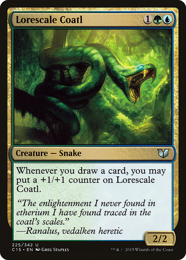 Lorescale Coatl (C15-225) - Commander 2015 - Premium MTG Single from Wizards of the Coast - Just $0.27! Shop now at Game Crave Tournament Store