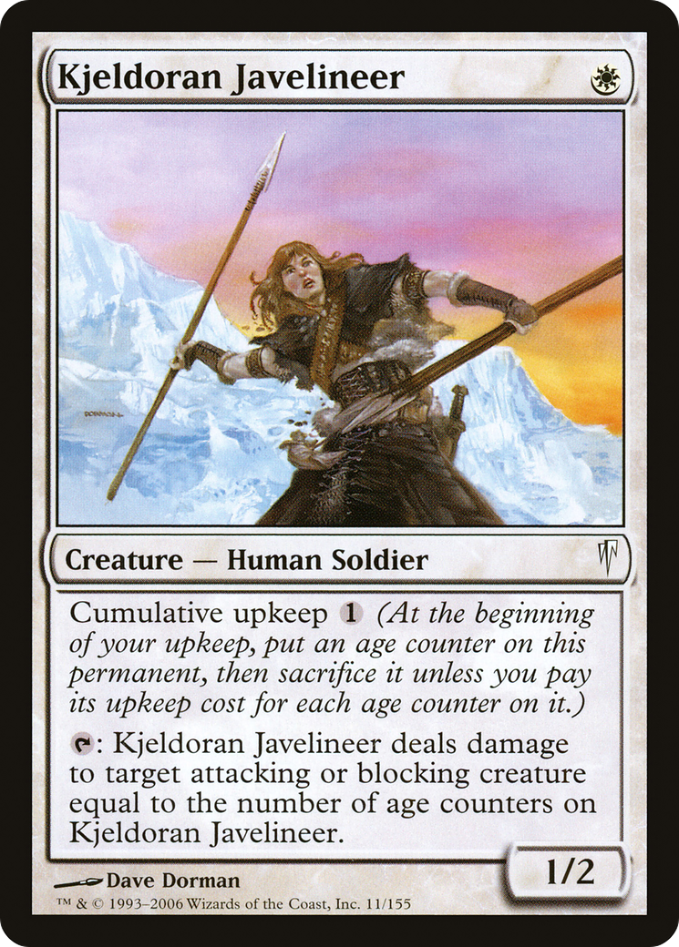 Kjeldoran Javelineer (CSP-011) - Coldsnap Foil - Premium MTG Single from Wizards of the Coast - Just $0.11! Shop now at Game Crave Tournament Store