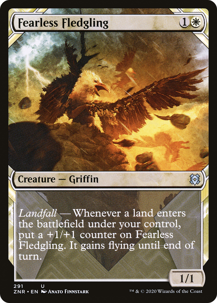 Fearless Fledgling (ZNR-291) - Zendikar Rising: (Showcase) - Premium MTG Single from Wizards of the Coast - Just $0.25! Shop now at Game Crave Tournament Store