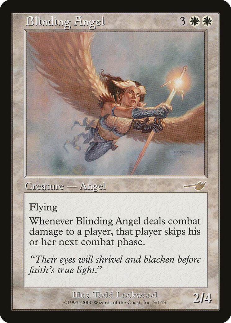 Blinding Angel (NEM-003) - Nemesis Foil - Premium MTG Single from Wizards of the Coast - Just $17.60! Shop now at Game Crave Tournament Store