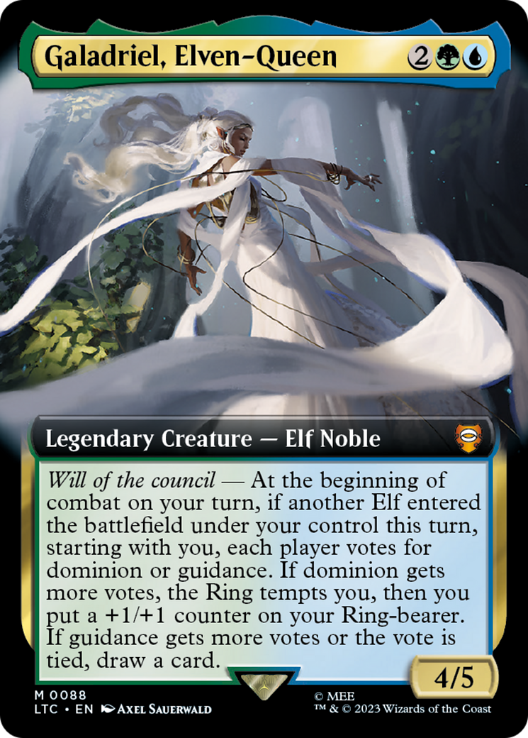 Galadriel, Elven-Queen (LTC-088) - Tales of Middle-earth Commander: (Extended Art) Foil - Premium MTG Single from Wizards of the Coast - Just $0.30! Shop now at Game Crave Tournament Store