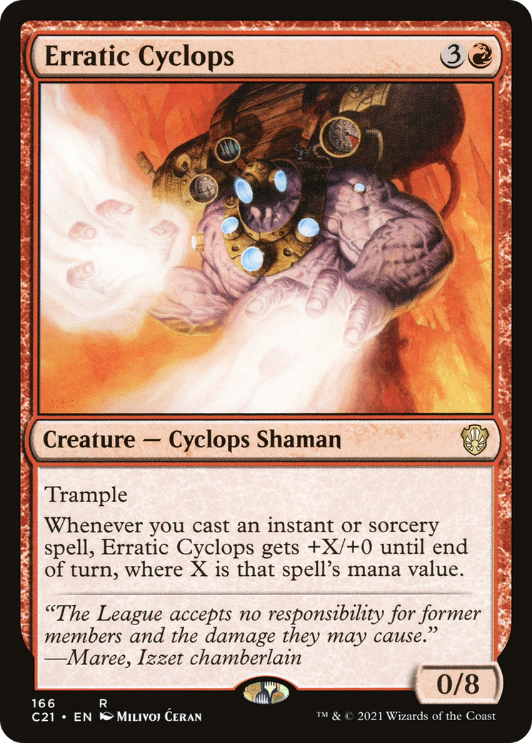 Erratic Cyclops (C21-166) - Commander 2021 - Premium MTG Single from Wizards of the Coast - Just $0.08! Shop now at Game Crave Tournament Store