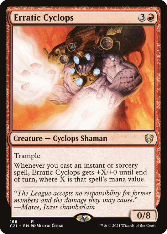 Erratic Cyclops (C21-166) - Commander 2021 - Premium MTG Single from Wizards of the Coast - Just $0.08! Shop now at Game Crave Tournament Store