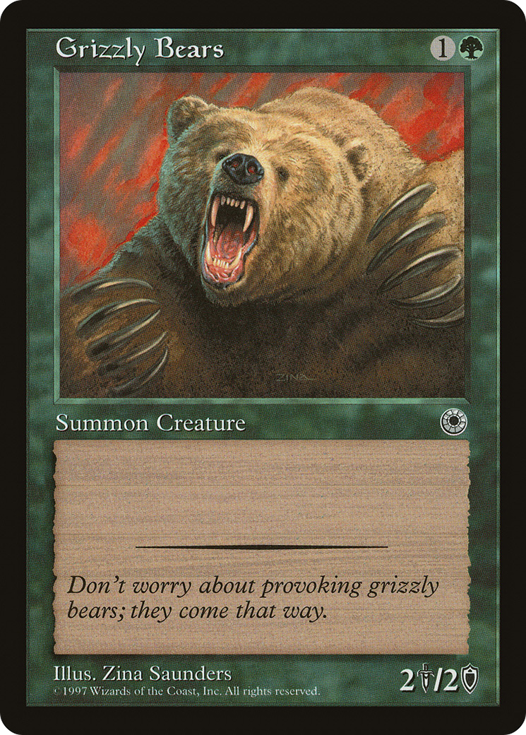Grizzly Bears (POR-169) - Portal - Premium MTG Single from Wizards of the Coast - Just $0.08! Shop now at Game Crave Tournament Store