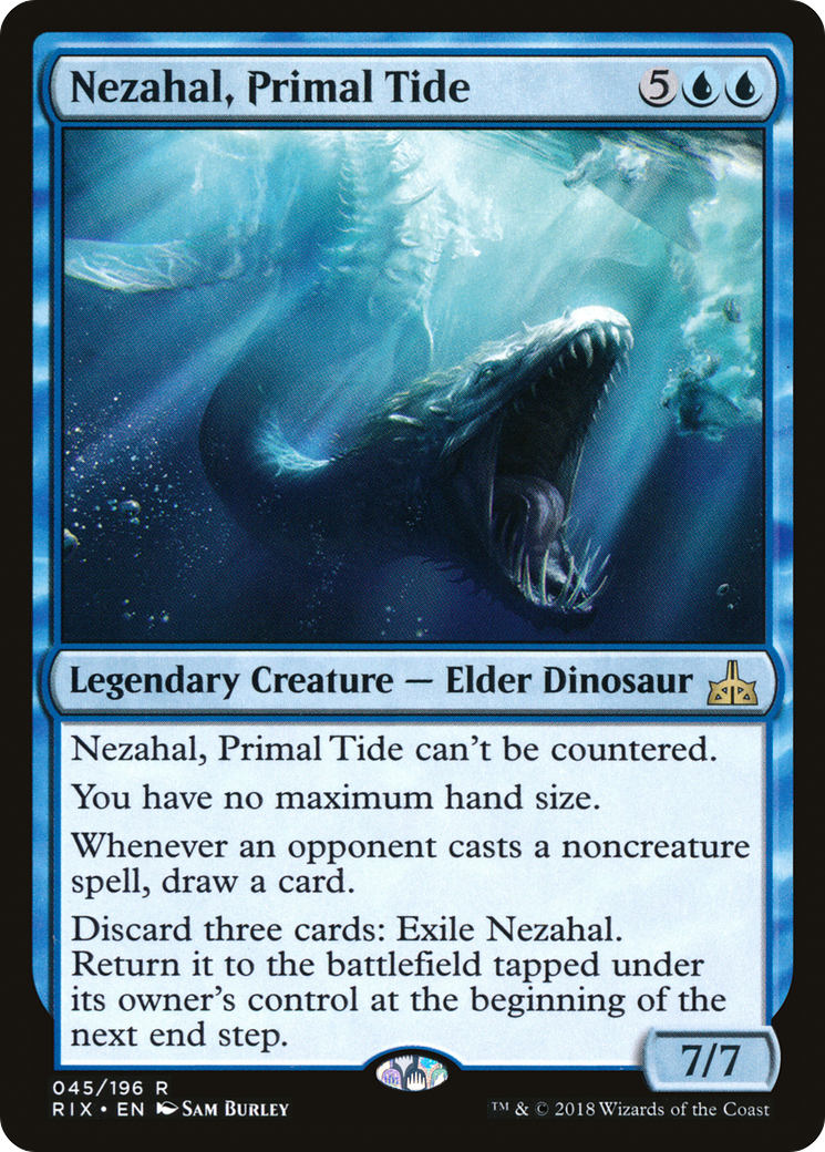 Nezahal, Primal Tide (RIX-045) - Rivals of Ixalan - Premium MTG Single from Wizards of the Coast - Just $2.10! Shop now at Game Crave Tournament Store