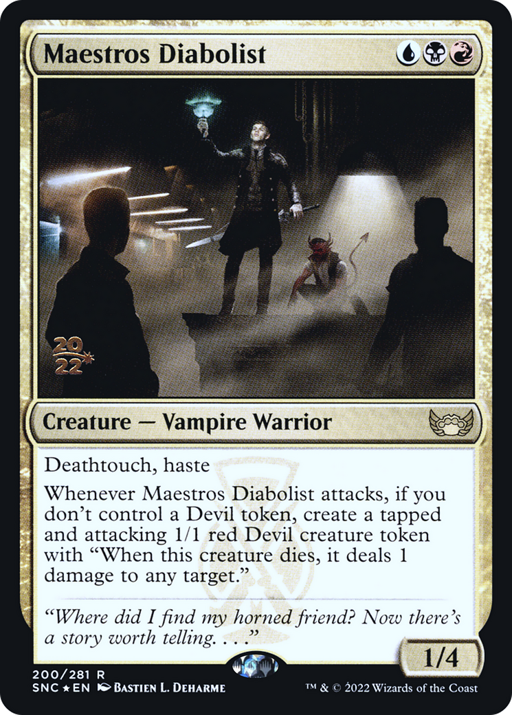 Maestros Diabolist (PSNC-200S) - Streets of New Capenna Promos Foil - Premium MTG Single from Wizards of the Coast - Just $0.08! Shop now at Game Crave Tournament Store