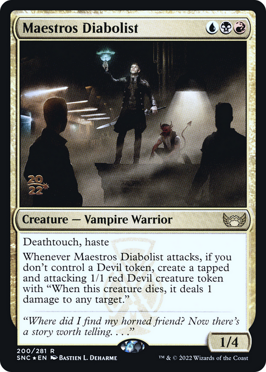 Maestros Diabolist (PSNC-200S) - Streets of New Capenna Promos Foil - Premium MTG Single from Wizards of the Coast - Just $0.08! Shop now at Game Crave Tournament Store