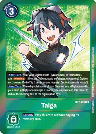 Taiga (Event Pack 4) (BT2-088) - Release Special Booster Foil - Premium Digimon Single from Bandai - Just $4.33! Shop now at Game Crave Tournament Store