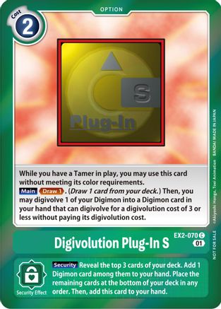 Digivolution Plug-In S (Event Pack 4) (EX2-070) - Digital Hazard Foil - Premium Digimon Single from Bandai - Just $9.24! Shop now at Game Crave Tournament Store