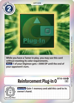 Reinforcement Plug-In 0 (Event Pack 4) (BT10-109) - Xros Encounter Foil - Premium Digimon Single from Bandai - Just $0.61! Shop now at Game Crave Tournament Store