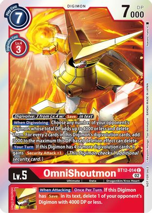 OmniShoutmon (Box Topper) (BT12-014) - Across Time Foil - Premium Digimon Single from Bandai - Just $0.66! Shop now at Game Crave Tournament Store