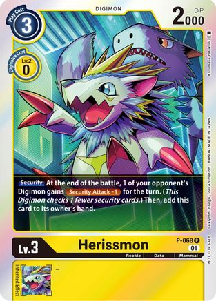 Herissmon - P-068 (Limited Card Pack) (P-068) - Digimon Promotion Cards Foil - Premium Digimon Single from Bandai - Just $0.26! Shop now at Game Crave Tournament Store