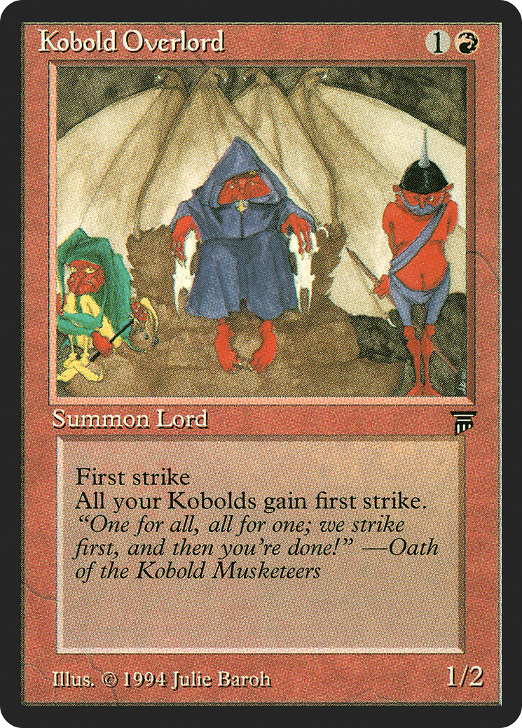 Kobold Overlord (LEG-155) - Legends - Premium MTG Single from Wizards of the Coast - Just $21.31! Shop now at Game Crave Tournament Store