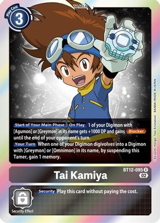 Tai Kamiya (BT12-095) - Across Time Foil - Premium Digimon Single from Bandai - Just $1.06! Shop now at Game Crave Tournament Store