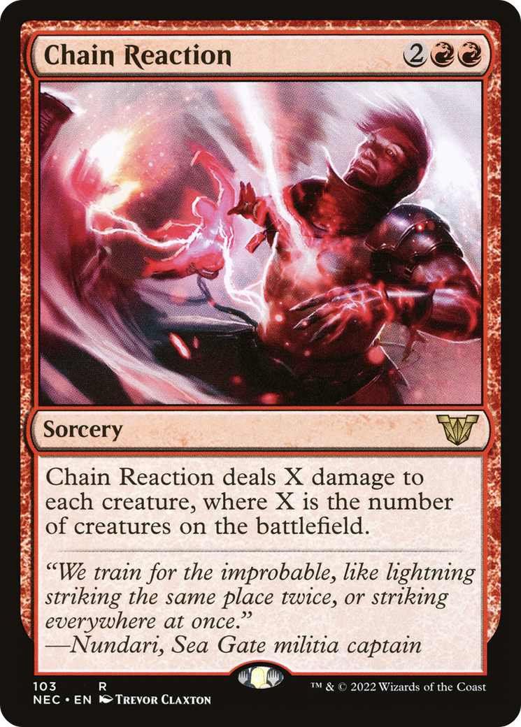 Chain Reaction (NEC-103) - Neon Dynasty Commander - Premium MTG Single from Wizards of the Coast - Just $0.46! Shop now at Game Crave Tournament Store