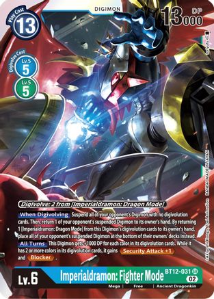 Imperialdramon: Fighter Mode (BT12-031) - Across Time Foil - Premium Digimon Single from Bandai - Just $1.17! Shop now at Game Crave Tournament Store