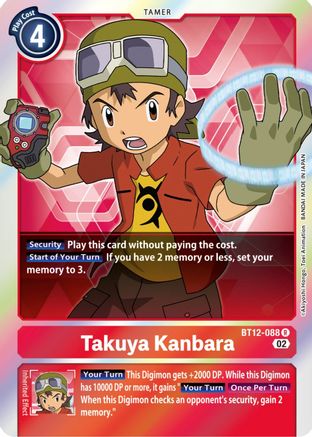 Takuya Kanbara (BT12-088) - Across Time Foil - Premium Digimon Single from Bandai - Just $0.42! Shop now at Game Crave Tournament Store