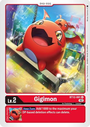 Gigimon (BT12-001) - Across Time - Premium Digimon Single from Bandai - Just $0.25! Shop now at Game Crave Tournament Store