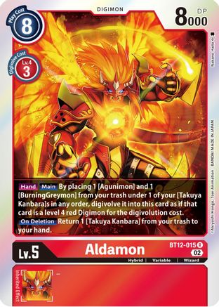 Aldamon (BT12-015) - Across Time Foil - Premium Digimon Single from Bandai - Just $0.25! Shop now at Game Crave Tournament Store