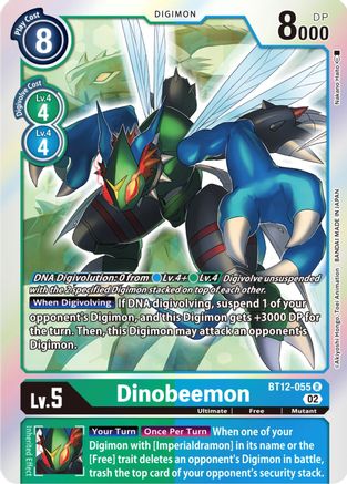 Dinobeemon (BT12-055) - Across Time Foil - Premium Digimon Single from Bandai - Just $0.47! Shop now at Game Crave Tournament Store