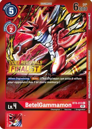 BetelGammamon (2023 Regionals Finalist) (BT8-013) - New Awakening Foil - Premium Digimon Single from Bandai - Just $3.91! Shop now at Game Crave Tournament Store