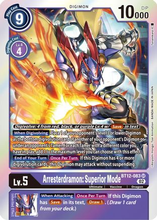 Arresterdramon: Superior Mode (BT12-083) - Across Time Foil - Premium Digimon Single from Bandai - Just $5.99! Shop now at Game Crave Tournament Store