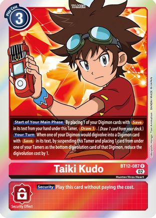 digimon card game across time Game Crave Tournament Store - Taiki Kudo (BT12-087)