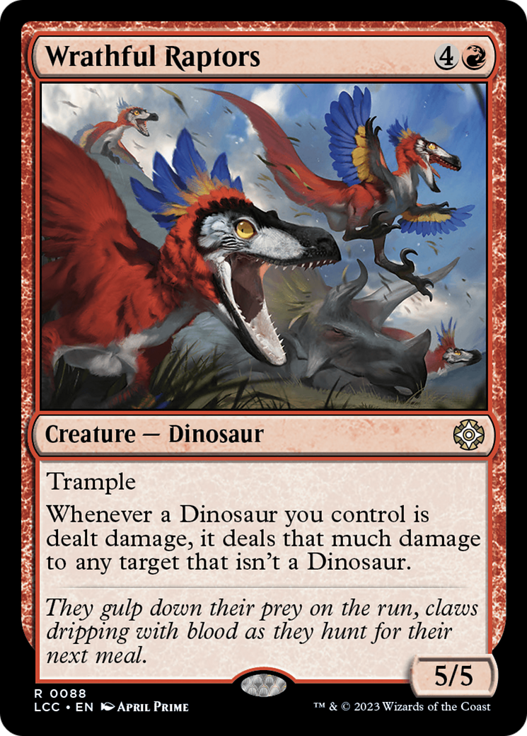 Wrathful Raptors (LCC-088) - The Lost Caverns of Ixalan Commander - Premium MTG Single from Wizards of the Coast - Just $0.47! Shop now at Game Crave Tournament Store