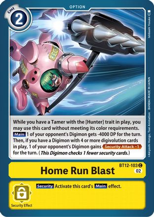 Home Run Blast (BT12-103) - Across Time - Premium Digimon Single from Bandai - Just $0.25! Shop now at Game Crave Tournament Store