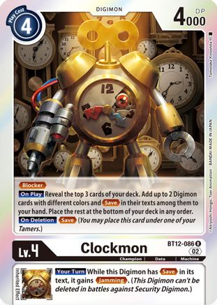 Clockmon (BT12-086) - Across Time Foil - Premium Digimon Single from Bandai - Just $0.25! Shop now at Game Crave Tournament Store