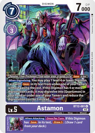 Astamon (BT12-081) - Across Time - Premium Digimon Single from Bandai - Just $0.25! Shop now at Game Crave Tournament Store