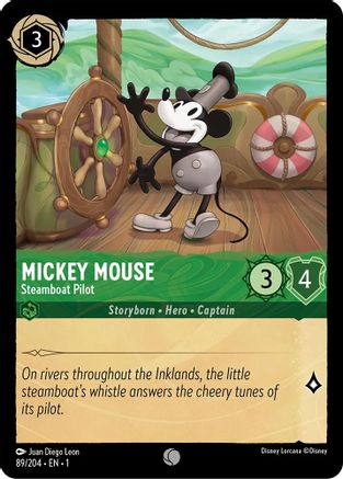 Mickey Mouse - Steamboat Pilot (89/204) - The First Chapter - Premium Lorcana Single from Disney - Just $0.08! Shop now at Game Crave Tournament Store