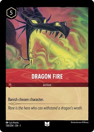 Dragon Fire (130/204) - The First Chapter - Premium Lorcana Single from Disney - Just $0.08! Shop now at Game Crave Tournament Store