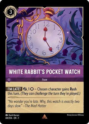 White Rabbit's Pocket Watch (68/204) - The First Chapter Cold Foil - Premium Lorcana Single from Disney - Just $0.26! Shop now at Game Crave Tournament Store