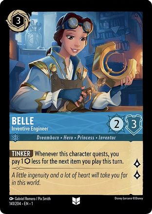 Belle - Inventive Engineer (141/204) - The First Chapter - Premium Lorcana Single from Disney - Just $0.08! Shop now at Game Crave Tournament Store