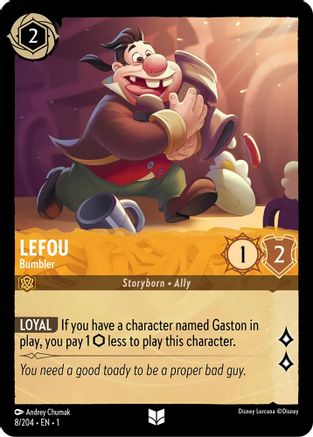 Lefou - Bumbler (8/204) - The First Chapter - Premium Lorcana Single from Disney - Just $0.25! Shop now at Game Crave Tournament Store