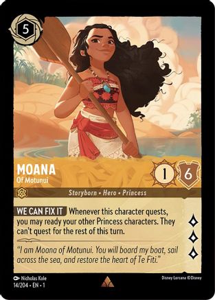 Moana - Of Motunui (14/204) - The First Chapter - Premium Lorcana Single from Disney - Just $0.08! Shop now at Game Crave Tournament Store