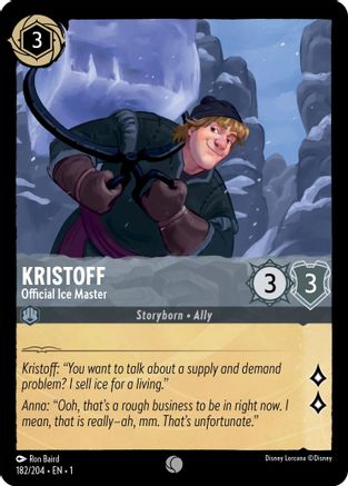 Kristoff - Official Ice Master (182/204) - The First Chapter - Premium Lorcana Single from Disney - Just $0.08! Shop now at Game Crave Tournament Store